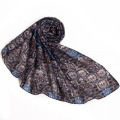 Women′s Flower Printing Square Woven Shawl Scaf (SW139)